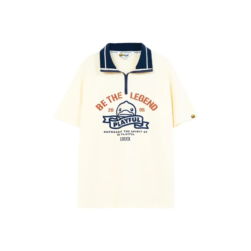 B.Duck Drop Shoulder Sleeve Short Sleeve Polo Shirts Women's-0