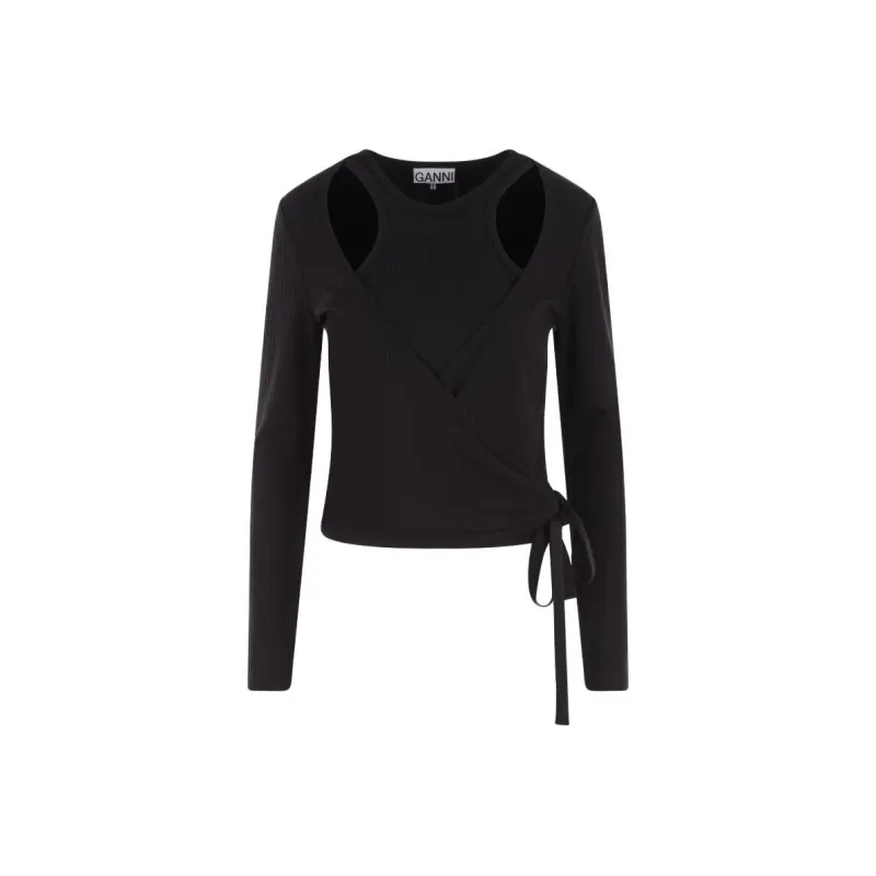 GANNI T Shirts Women's Black-0
