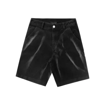 False Perception Casual Shorts Unisex Washed Black