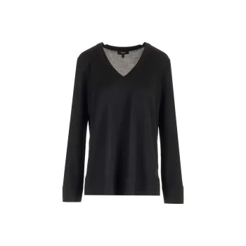 THEORY Ribbed V-Neck Jumper