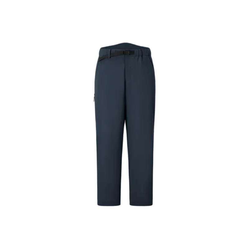 DESCENTE BLEU Knitted Sweatpants Men's-4