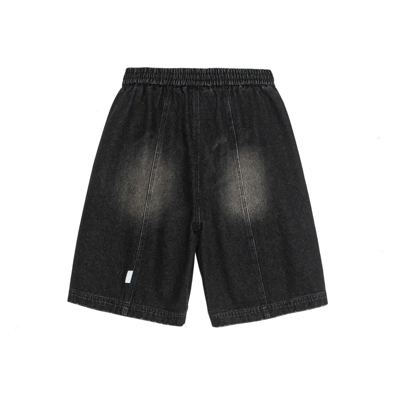 HDPV Denim Shorts Unisex Black-1