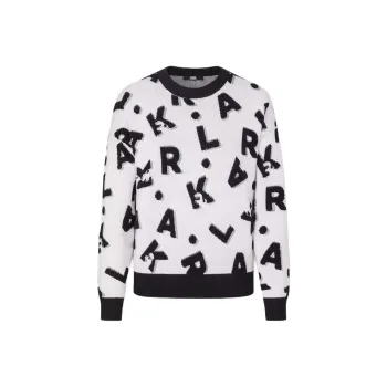 KARL LAGERFELD FW23 Sweater Women's Black White