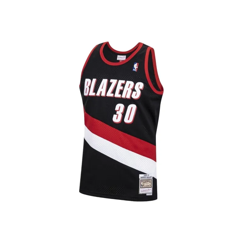 NBA x Mitchell & Ness Portland Trail Blazers Rasheed Wallace Basketball Jerseys Men's Black-0