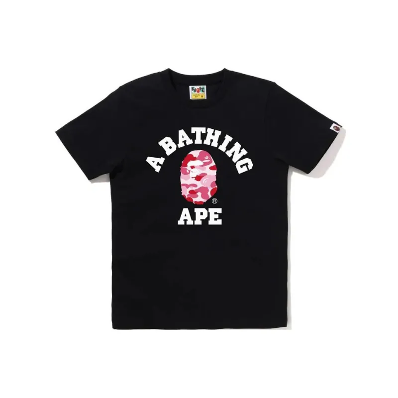 Bape Women's Abc Camo College Tee White/Green-3