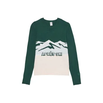 Victoria's Secret PINK Crewneck Sweater/Deep Forest Apres Ski Sweater Women's Deep Forest Skiing After