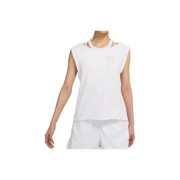 Nike Standard Issue Letter Print Training Sleeveless T Shirt White