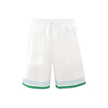 CASABLANCA Metaphysical Tennis Icon Silk Shorts