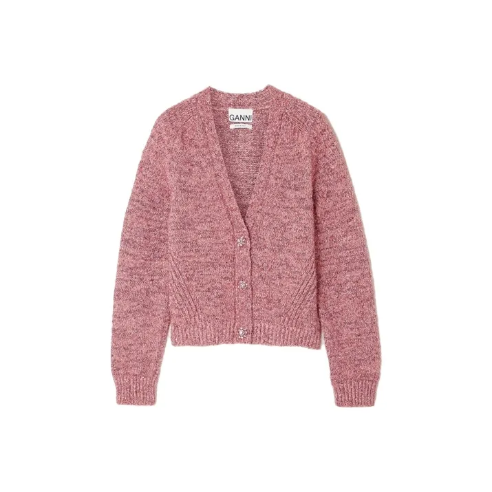 GANNI FW21 Loose Fit Knitwear Women's Pink-0
