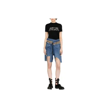 Vetements Tonal T Shirt 'Heather Grey/Red'