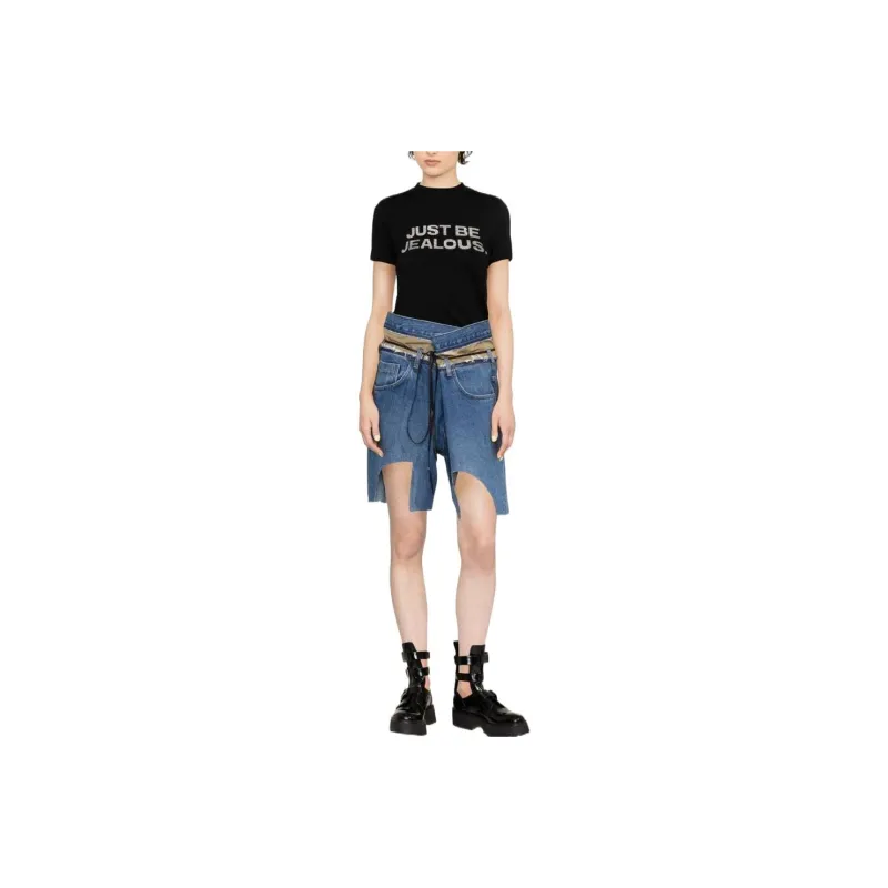 Ami Tonal T Shirt 'Heather Grey/Red'-0