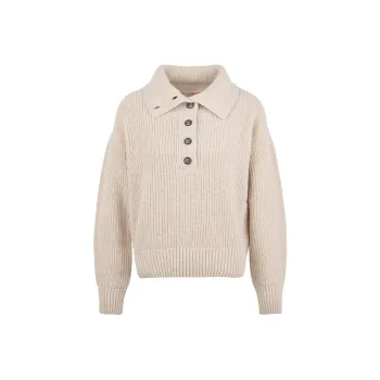 BARBOUR Yarrow Knitted Jumper Sweater Women's Beige