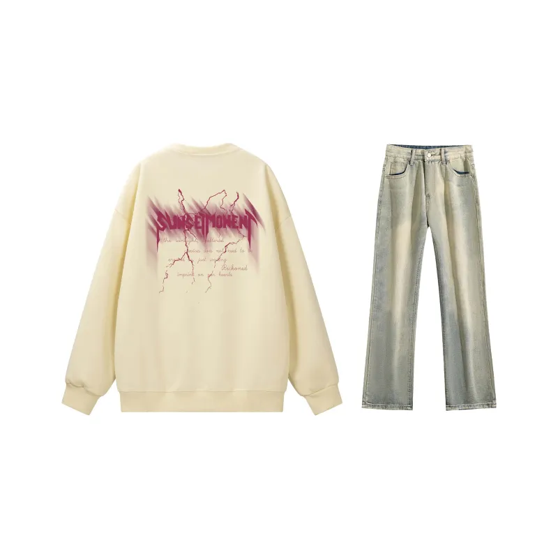 SUNSETMONENT Sweatshirt Set Unisex-27
