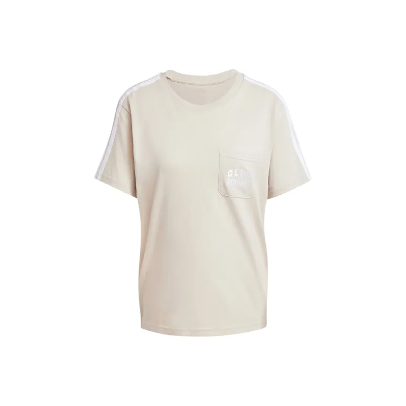 Adidas Free Shipping With AdiClub Lounge Soft Side Pocket Graphic Tee-0
