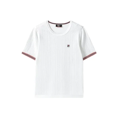 FILA Set in Sleeve T Shirt Women's Standard White