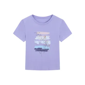 LUYOUYE T Shirt Women's Wisteria Purple
