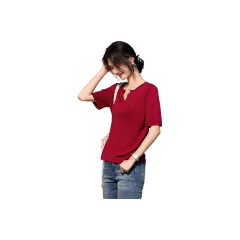 XWI Knitwear Women's Burgundy Red