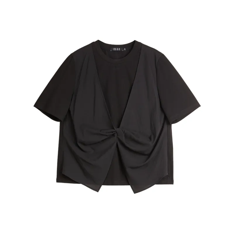 ELLE T Shirts Women's Black-0