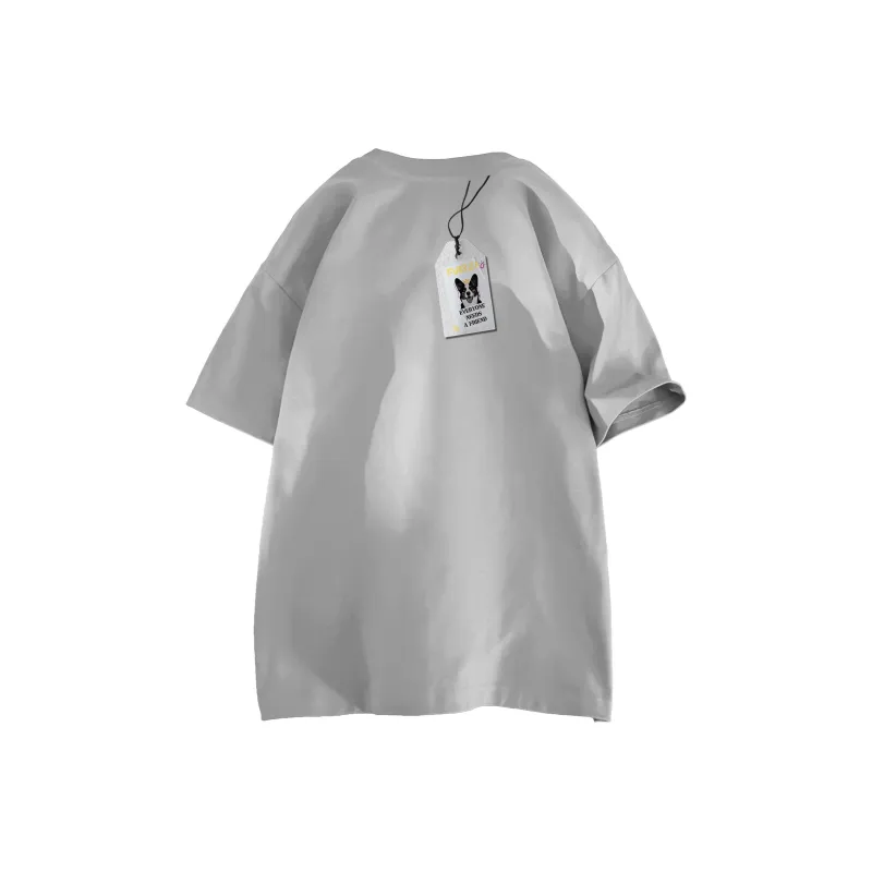 FUERZA Drop Shoulder Sleeve Short Sleeved T Shirts Unisex-13