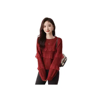 X MOOM Sweater Women's Burgundy