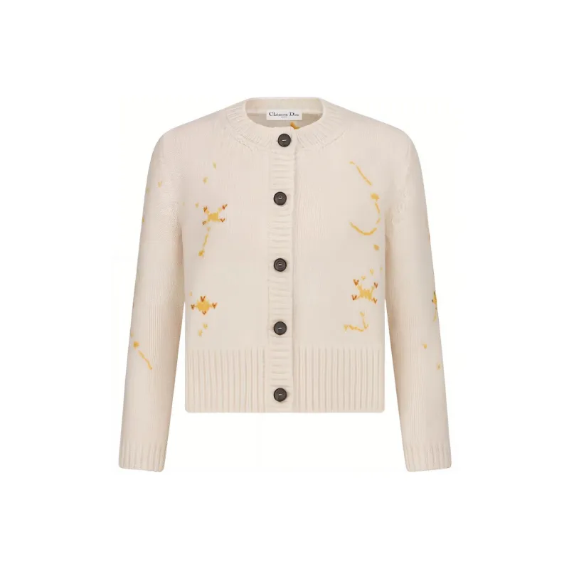 DIOR Lion-intarsia Knitted Cardigan-0