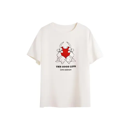 Olrain T-Shirts Women's Beige Apricot