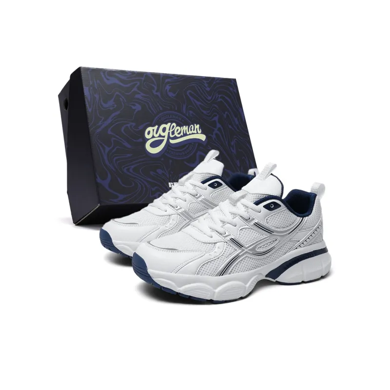OUGLEMEN Cushioning, Slip Resistant, Abrasion Resistant Coverage Low Top Chunky Sneakers Unisex Box Included-0