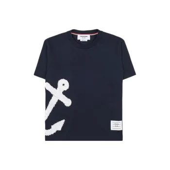 THOM BROWNE Anchor Bouclé T shirt