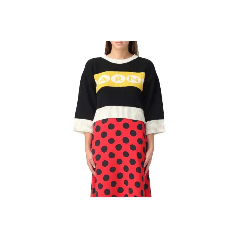 MARNI Roundneck Sweater 'Black'-0