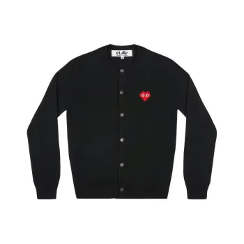 Comme Des Garcons Play X Invader Women's Cardigan Black