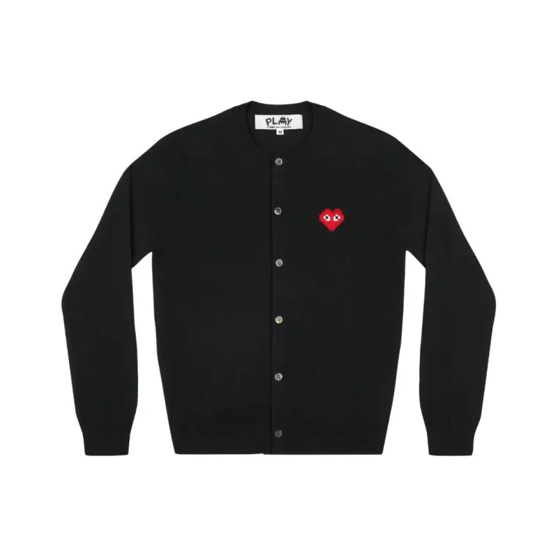 Comme Des Garcons Play X Invader Women's Cardigan Black-0