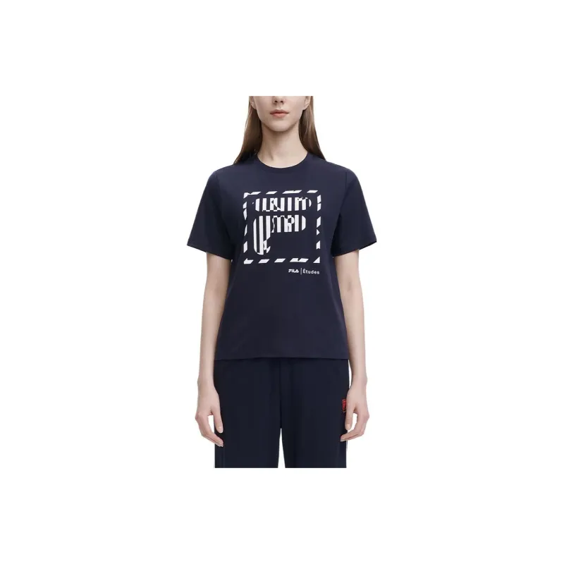 FILA x Études T Shirt Women's Legend Blue-0