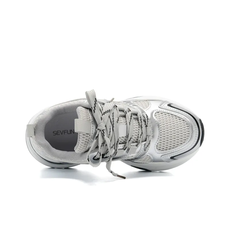 7 SEVFUN Wear resistant And Lightweight Low Top Chunky Sneakers Women's-4