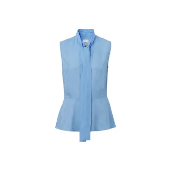 Burberry Logo-jacquard Pussy-bow Blouse