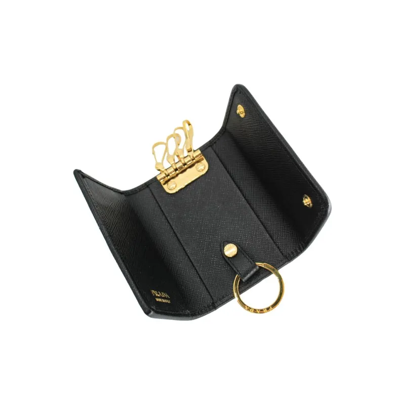 PRADA Re Nylon Key Pouch Women's Black-3
