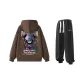 Set (Coffee Sweatshirt+Black Sweatpants)