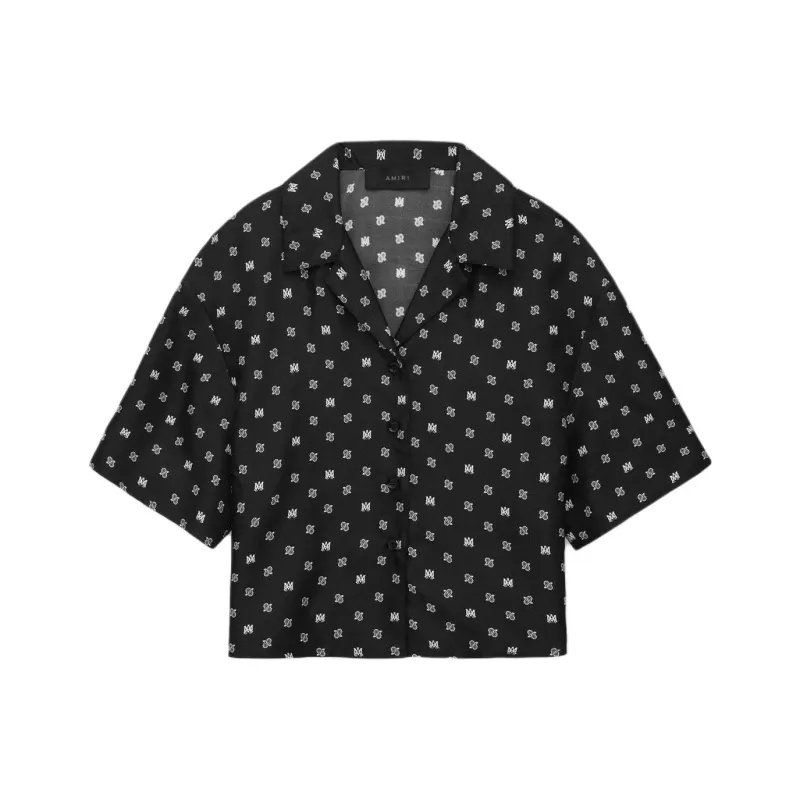 AMIRI Ma Paisley Bowling Shirt 'Black'-0