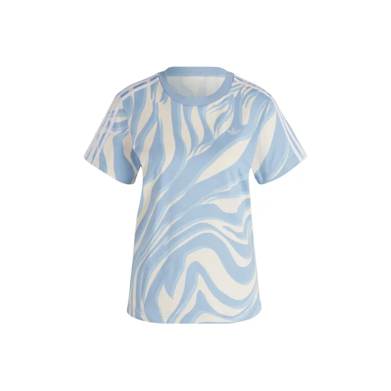 Adidas T Shirts Women's Sky Blue-0