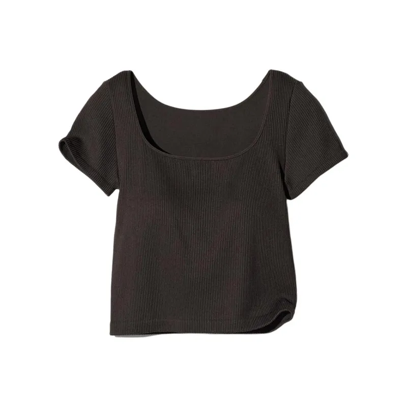 UNIQLO T Shirt Women's Brown Black-0