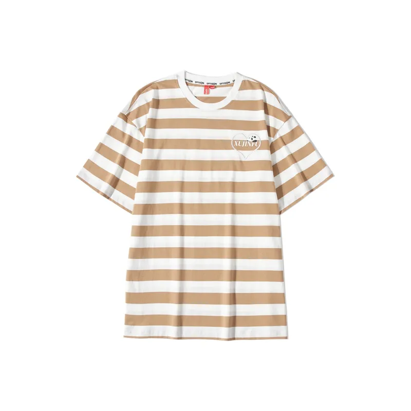 EPTISON WOMAN Striped Cotton T shirt-4