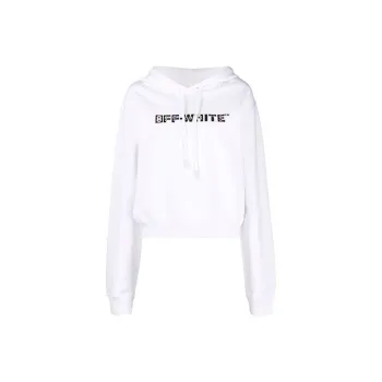 OFF WHITE Rhinestone embellished Logo Hoodie