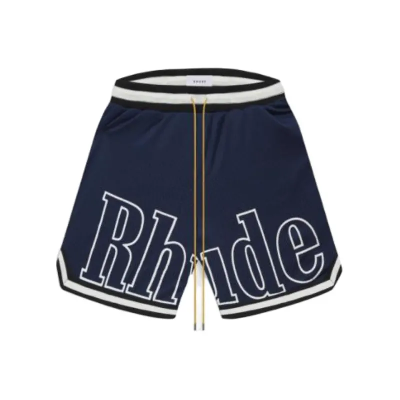 RHUDE Casual Shorts Men Blue-0