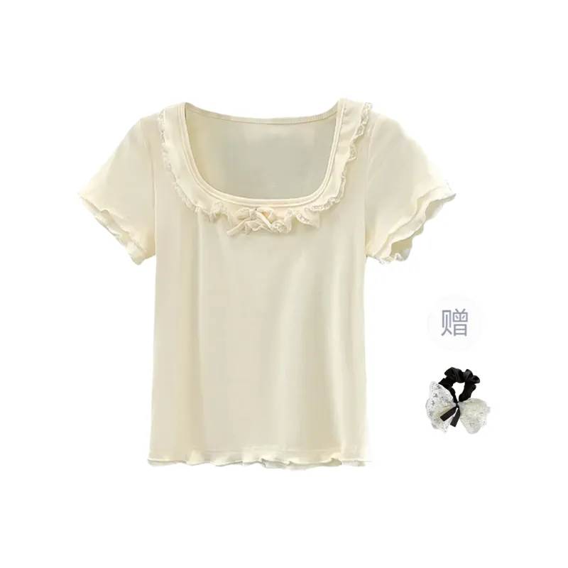 TUSHIFEI Set in Sleeve T Shirt Women's-0