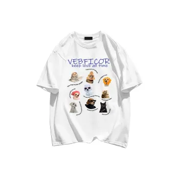 Cotton Shopping Drop Shoulder Sleeve T Shirt Unisex