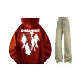 Burgundy Sweatshirt+Yellow Mud Jeans