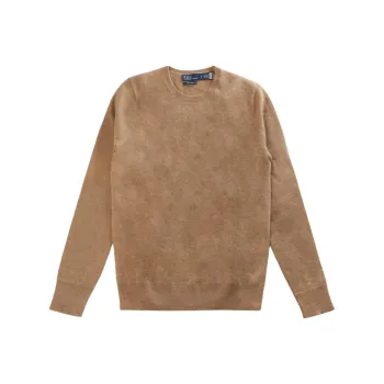 Polo Ralph Lauren Cashmere Long Sleeve Pullover Collection Camel Melange