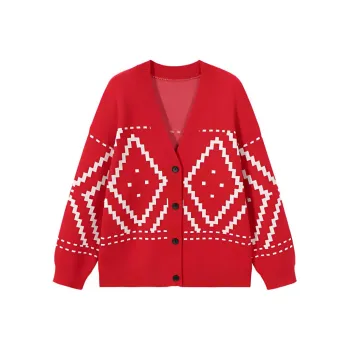 EICHITOO Knitwear Women's Red Plaid