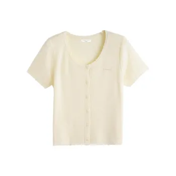 Tonlion T Shirt Women's Light Yellow