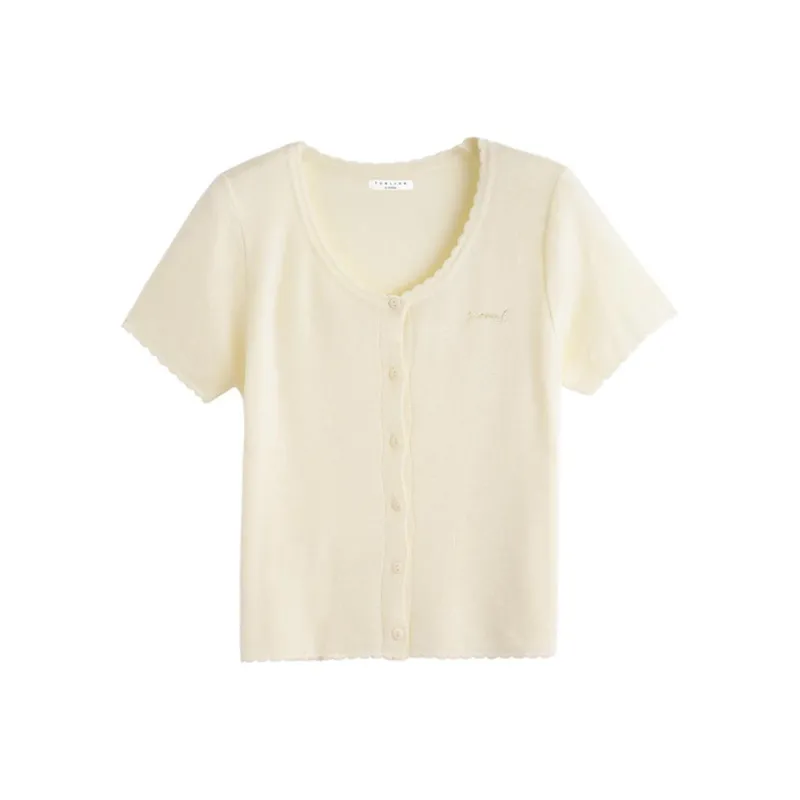 Tonlion T Shirt Women's Light Yellow-0
