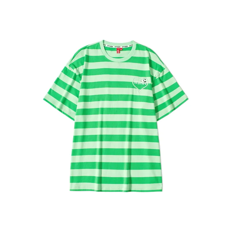 EPTISON WOMAN Striped Cotton T shirt-2